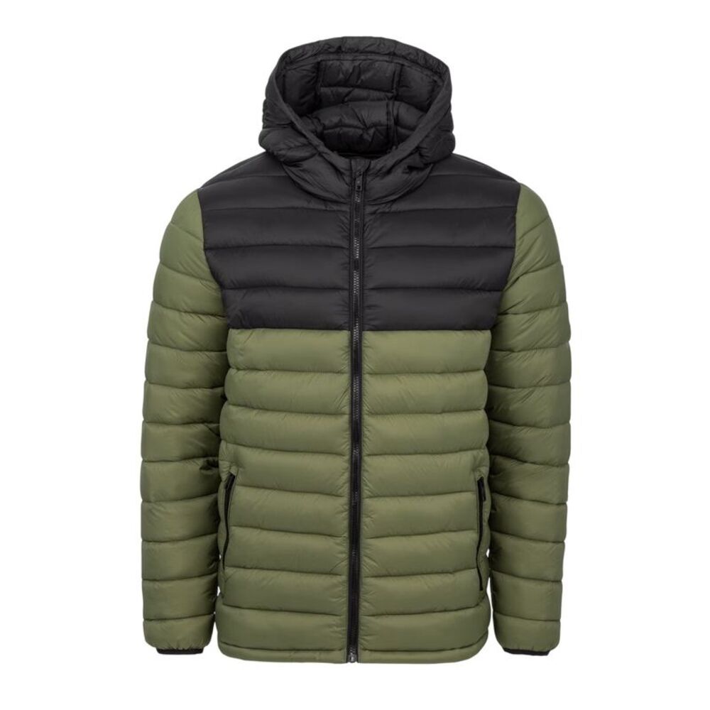 SoulCal Mens Micro Quilted  Jacket / Khaki Green